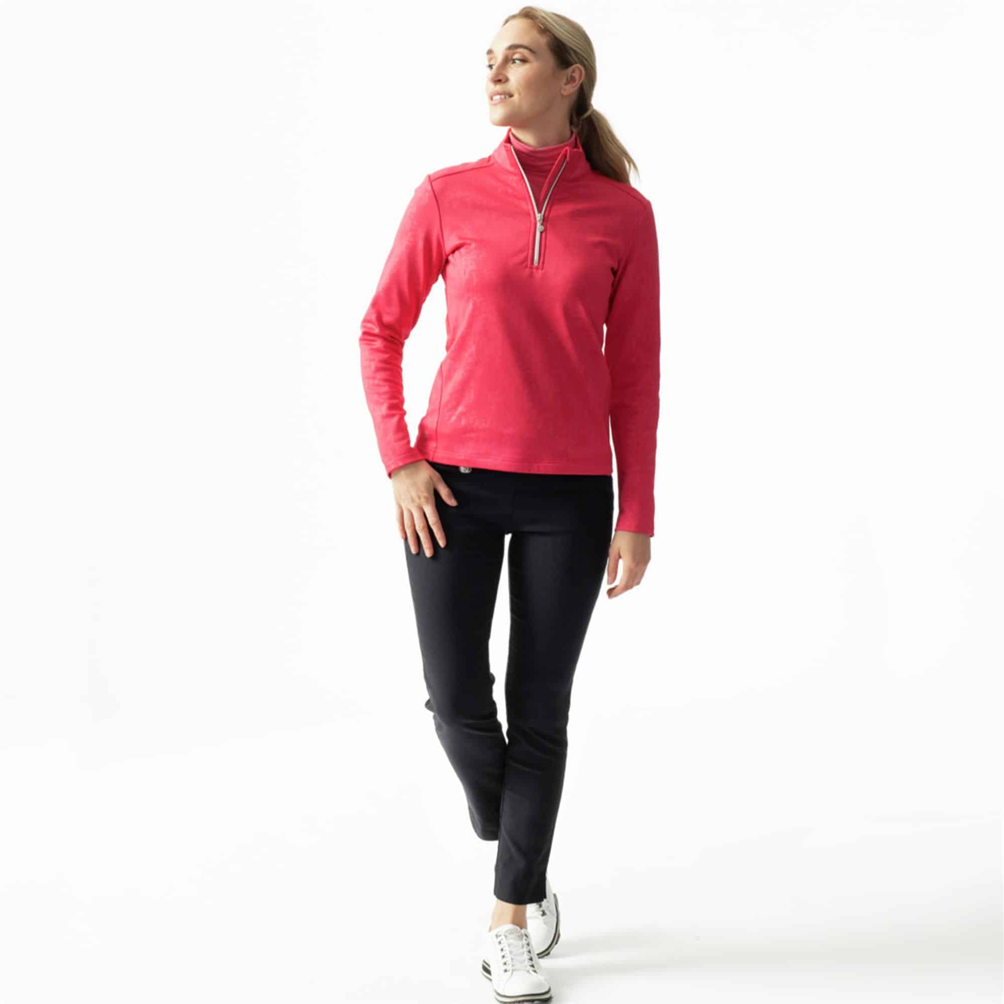 Daily Sports Miranda Zip Neck Ladies Golf Mid Layer Berry